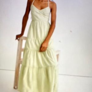 NWT Madewell Sidonie Poplin Maxi dress, in pale jade